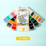 AOOKMIYA Conjunto de tinta aquarela sólida, estilo chinês, superior, 32/56 cores, com caneta pincel de água, metálica, cor aquarela, suprimentos de arte