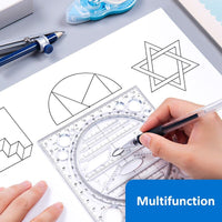 Creative Multifunctional Drawing Ruler Mathematical Geometry Template Student Scribe Handbook Design Drawing Ruler