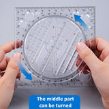 Creative Multifunctional Drawing Ruler Mathematical Geometry Template Student Scribe Handbook Design Drawing Ruler