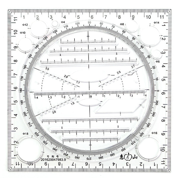 Meuva Creative Multifunctional Drawing Ruler Mathematical Geometry Template Woodworking Precision Flexible Tape Measure for Body Measurements Bra