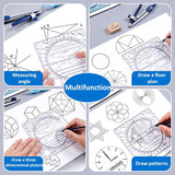 Creative Multifunctional Drawing Ruler Mathematical Geometry Template Student Scribe Handbook Design Drawing Ruler