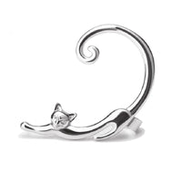 AOOKMIYACute Cat Clip On Earrings Ear Cuff Earrings for Women Orecchini Ear Wrap  Earcuff boucle d'oreille Clip 2E280