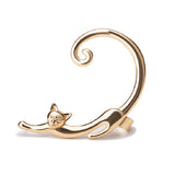 AOOKMIYACute Cat Clip On Earrings Ear Cuff Earrings for Women Orecchini Ear Wrap  Earcuff boucle d'oreille Clip 2E280