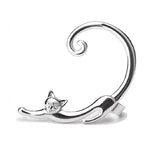 AOOKMIYACute Cat Clip On Earrings Ear Cuff Earrings for Women Orecchini Ear Wrap  Earcuff boucle d'oreille Clip 2E280