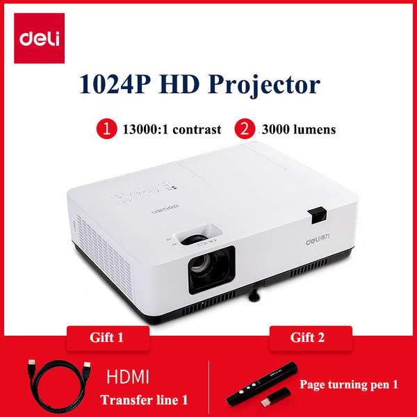 DELI DPS-X130 High Definition 1024P Professional Projector Teaching Conference Household Small size Projection machine