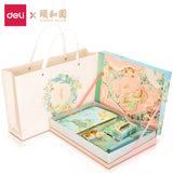 DELI Summer Palace Series Note book Tape Sticker Gift Box Stationery Set SZ021 China Ancient Style Student Gift Stationery