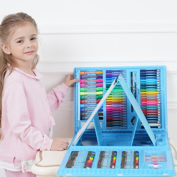 168PCS/Set Art Set Oil Pastel Crayon Colored Pencils Marker Pens Watercolor Paint  Painting Drawing Kit Christmas Gift for Kids - AliExpress