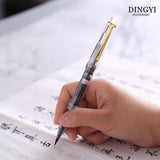 DINGYI Transparent Chinese Calligraphy Soft Water Brush Fountain Pen For Drawing Writing Caligraphy Piston Ink Pen Art Supplies