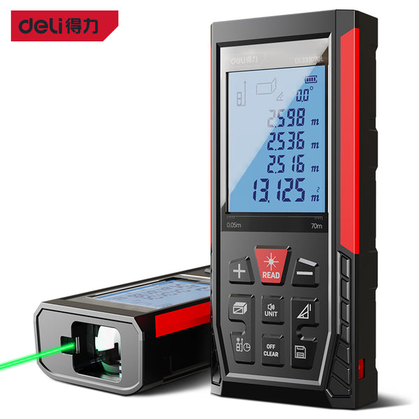 DL DL331070L Rechargeable Green Laser Rangefinder Voice Broadcast Length Measuring Instrument Dual Power Supply Building Tools