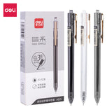 Deli 0.38mm Pen 60pcs Simple Black Pens for School Office Supplies Cute Stationery Press Click Pen Material Escolar Wholesale