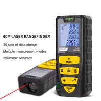 Deli 100m Laser Rangefinders Electronic Digital Tape Distance Meter Trena Metro Laser Range Finder Measuring Tape for Hunting