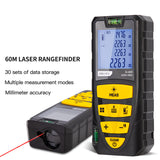 Deli 100m Laser Rangefinders Electronic Digital Tape Distance Meter Trena Metro Laser Range Finder Measuring Tape for Hunting