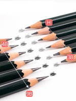 Deli 12 Pcs/Box Standard pencil 3H-9B Sketch Drawing Painting Pencil Non-toxic Pencils for Office Arties Supplies  Stationey