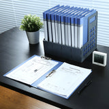 Deli 12pcs/Lot A4 Metal Double Strong Folder Hard Large Capacity Paper File Storage Office Supplies 5364 Desk Organizer