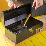 Deli 14 Inch Metal Tool Box Tool Storage Made Of Cold-Rolled Steel Compressive Seismic And Strong Metal Lock