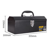 Deli 14 Inch Metal Tool Box Tool Storage Made Of Cold-Rolled Steel Compressive Seismic And Strong Metal Lock