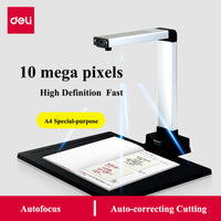 Deli 15152# 10 mega pixels A4 visual presenter high definition OCR  office documents Automatic Focusing fast visual presenter