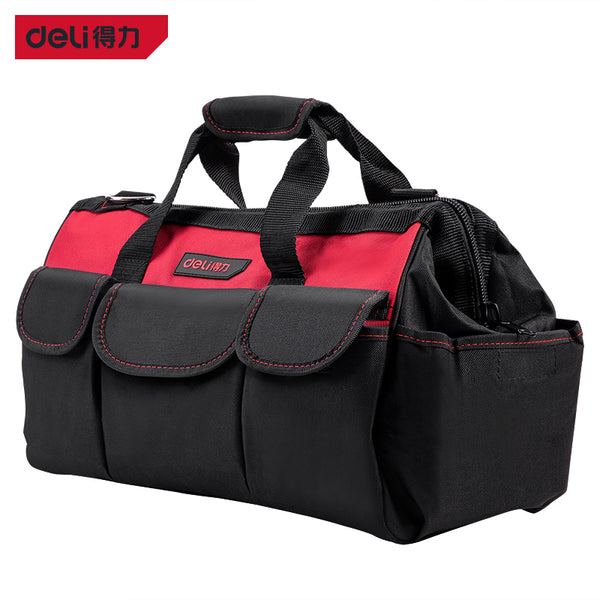 Deli 16 Inches Tools Bag Electrician Tools Bag Carpentry Hardware Repair Portable Storage Organizers Box Work Spanner ToolKiti