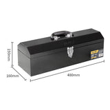 Deli 19 Inch Metal Tool Box Tool Storage Made Of Cold-Rolled Steel Compressive Seismic And Strong Metal Lock