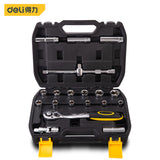 Deli 20-58Pcs Socket Set Universal Car Repair Tool Kit Ratchet Torque Wrench Combination Tool Box Multifunction Hand Toos Set