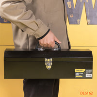 Deli 20 Inch Metal Tool Box Tool Storage Made Of Cold-Rolled Steel Compressive Seismic And Strong Metal Lock