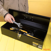 Deli 20 Inch Metal Tool Box Tool Storage Made Of Cold-Rolled Steel Compressive Seismic And Strong Metal Lock