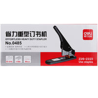 Deli 210-page Labor-saving Heavy-Duty Stapler Suitable for 23/6~23/23 Staples with Sliding Ruler Black