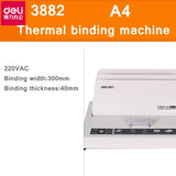 Deli 3882 A4 Thermal binding machine document book hot melt binding machine 300mm width 40mm thickness binding 220V 50HZ