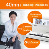 Deli 3882 A4 Thermal binding machine document book hot melt binding machine 300mm width 40mm thickness binding 220V 50HZ