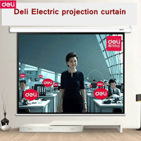 Deli 50492 100&quot;(2080x1480mm) 4:3 Electric Projection curtain Meeting room projection curtains 220-230V 50HZ