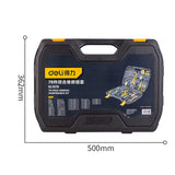 Deli 79 Pcs Household Combination Multitool Set for Car Repair Hand Tool Box Pliers Hammers Wrench Saw Screwdriver Tape Measure