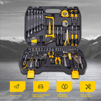 Deli 79 Pcs Household Combination Multitool Set for Car Repair Hand Tool Box Pliers Hammers Wrench Saw Screwdriver Tape Measure