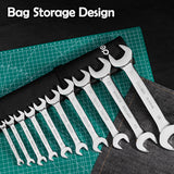 Deli 8/10/ pcs High Quality Double Ended Open End Wrenches Activities Ratchet Gears Wrench Set Torque Spanner Auto Repair Tools