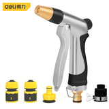 Deli Car Washing Water Gun 5 Sets Nozzle High Pressure Cleaning Machine Portable Sprinkler Aluminum Alloy Powerful Soap