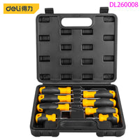 Deli DL260008 8-Piece Insulated Screwdriver Screwdriver Head With Strong Magnetic A Variety Of Flat And Phillips Screwdrivers