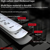 Deli DL271025G Grade 1 Precision Steel Ruler Specification: 10mx25mm High Carbon Steel Material Measuring Tools