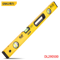 Deli DL290500 Fine Milling Bottom Level Ruler Length: 500mm Aluminum Alloy Strong Bottom Magnetic Measuring Tools Hand Tools