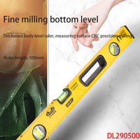 Deli DL290500 Fine Milling Bottom Level Ruler Length: 500mm Aluminum Alloy Strong Bottom Magnetic Measuring Tools Hand Tools