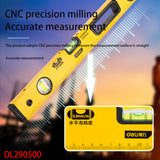 Deli DL290500 Fine Milling Bottom Level Ruler Length: 500mm Aluminum Alloy Strong Bottom Magnetic Measuring Tools Hand Tools