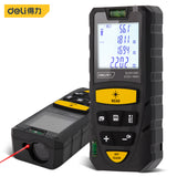 Deli DL331100C 100M Voice Broadcast Charging Mode Laser Rangefinder 30 Sets Of Data Storage Dual Battery Power Supply