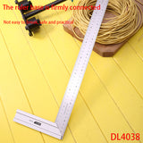 Deli DL4038 Steel Square Measuring Tools Specification: 500mm Stainless Steel Tape + Aluminum Alloy Base Dual Scale Design