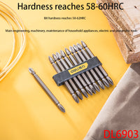 Deli DL6903 Specification: PH2X65mm 6.3mm Series Screwdriver Bits 10-Piece Set S2 Alloy Steel Material Bit With Strong Magnetism