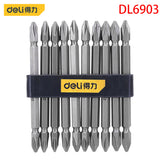 Deli DL6903 Specification: PH2X65mm 6.3mm Series Screwdriver Bits 10-Piece Set S2 Alloy Steel Material Bit With Strong Magnetism