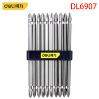 Deli DL6907 Specification PH2X150mm 6.3mm Series Screwdriver Bits 10-Piece Set S2 Alloy Steel Material Bit With Strong Magnetism