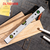 Deli DL700500B Level Ruler Spirit Level Aluminum Alloy Material Ruler Length: 500mm Three In One Measurement Strong Magnetic