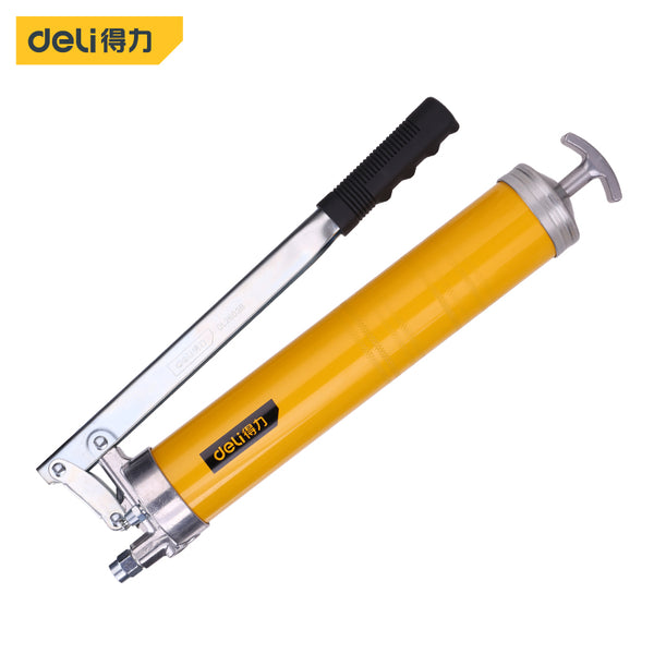 Deli Grease Gun Oil Can Lubrication High Pressure Pump Oiler Lubricating Oil Machine 900CC Auto Accessories Clear Repair Tool