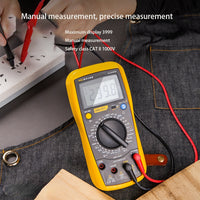 Deli Handheld Multimeter Digital Multimeter Manual Range Overload Protection Maximum Display 3999 Lntelligent Anti-Burn DL334004