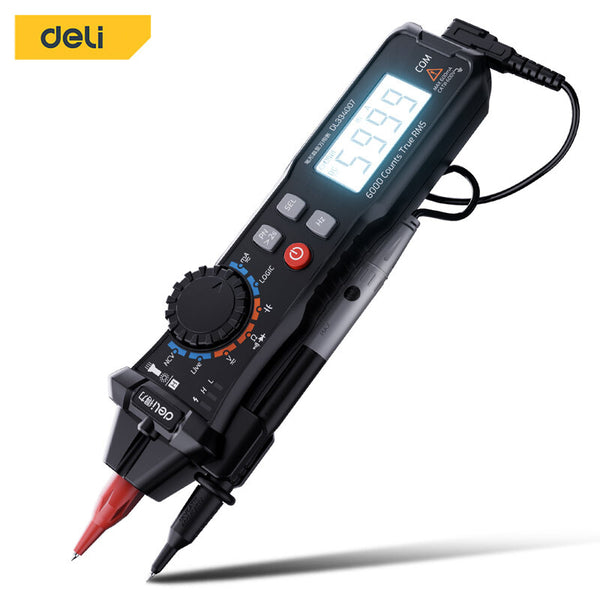 Deli Inteligent Multimeter Digital High Precision Portable Anti-burn Electrician Ammeter Voltmeter Esr Tester Universal Meter