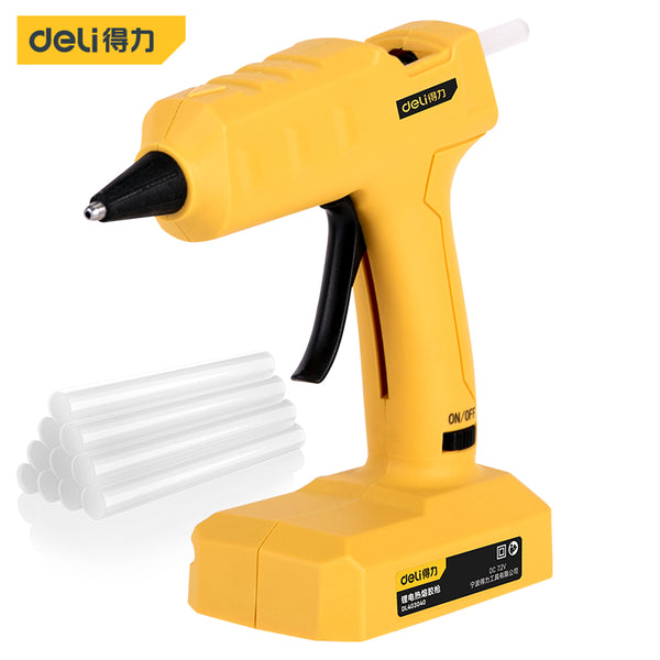 Deli  Lithium Battery Hot Melt Glue Gun Electrical  Household Tool DIY Tools Ceramic Heating Chip Aluminum Alloy Outlet Glue