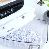 Deli Manual Shredder Hand-operate Silent A4 Paper Desktop Convenient Office 9935 Shreddable CD Photos Cards Paper Crusher